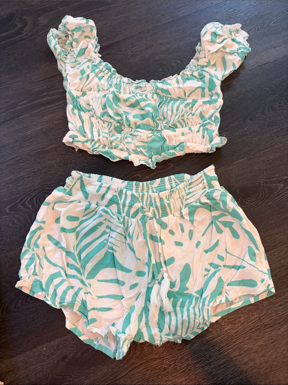 Ocean Drive Mint Green Smocked Two-Piece Set
